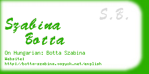 szabina botta business card